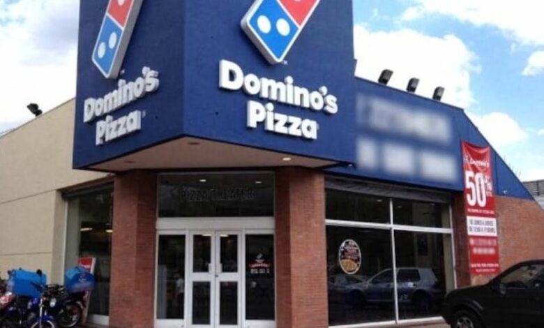 Domino's Pizza Conducts Their First - Ever Delivery Via Jetpack . 1 Domino's Pizza Conducts Their First - Ever Delivery Via Jetpack .