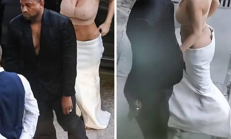 Kanye West And New Wife Step Out In Italy Barefoot . 1 Kanye West And New Wife Step Out In Italy Barefoot .