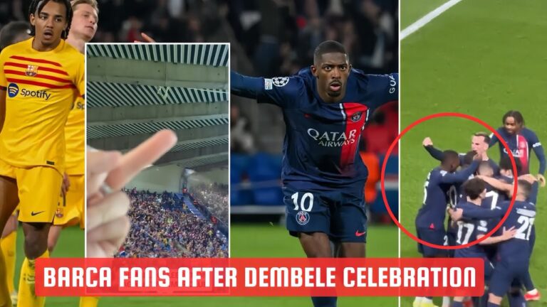 Barcelona Fans Showing Disappointment Over Dembélé’s(26) Celebration