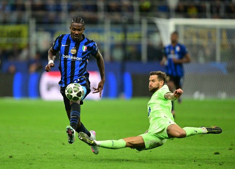 Full Highlights: Inter Milan Knockout Barcelona in 7-6 Aggregate to Reach UCL Finals 2 Inter Milan knockout Barcelona 4-3 to reach ucl finals
