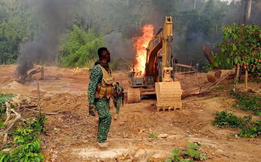 Another attempt made to cart away excavators confiscated by the Forestry Commission 4 Exca