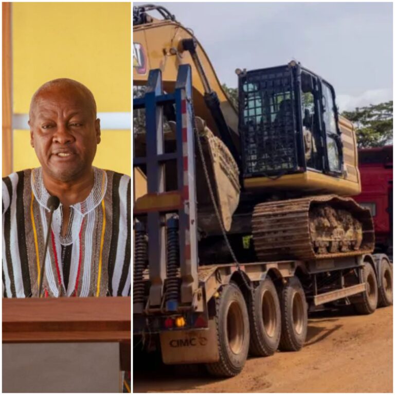 Pres. Mahama Bans Excavator Imports Without Permit to Combat Galamsey in Ghana