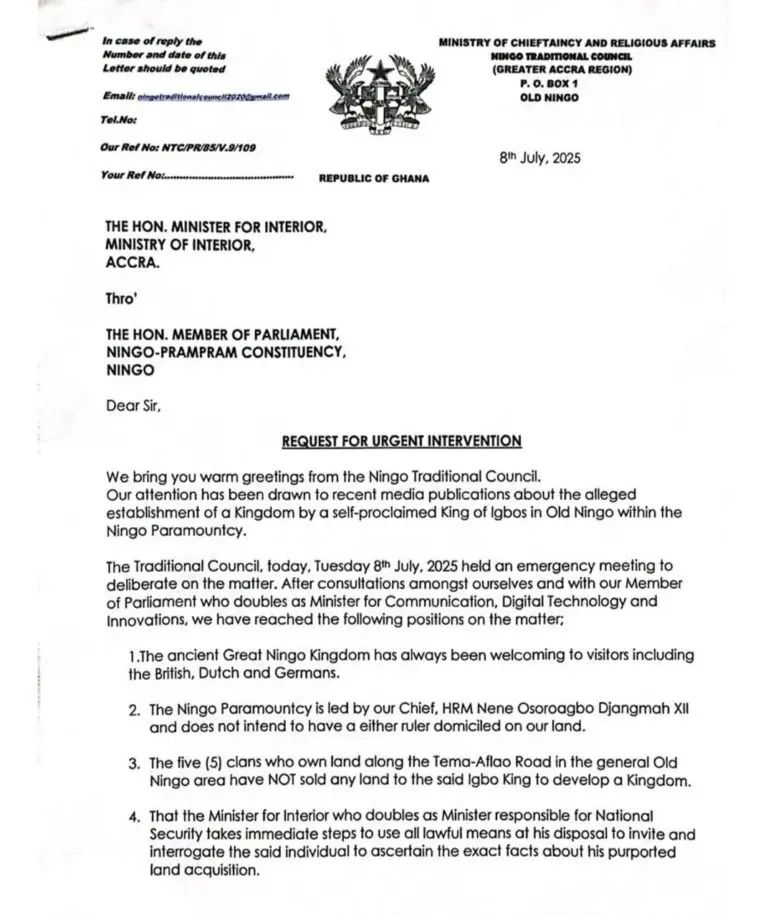 Ningo Chiefs Deny Alleged Igbo Village Claims and Call for Investigation 2 Ningo