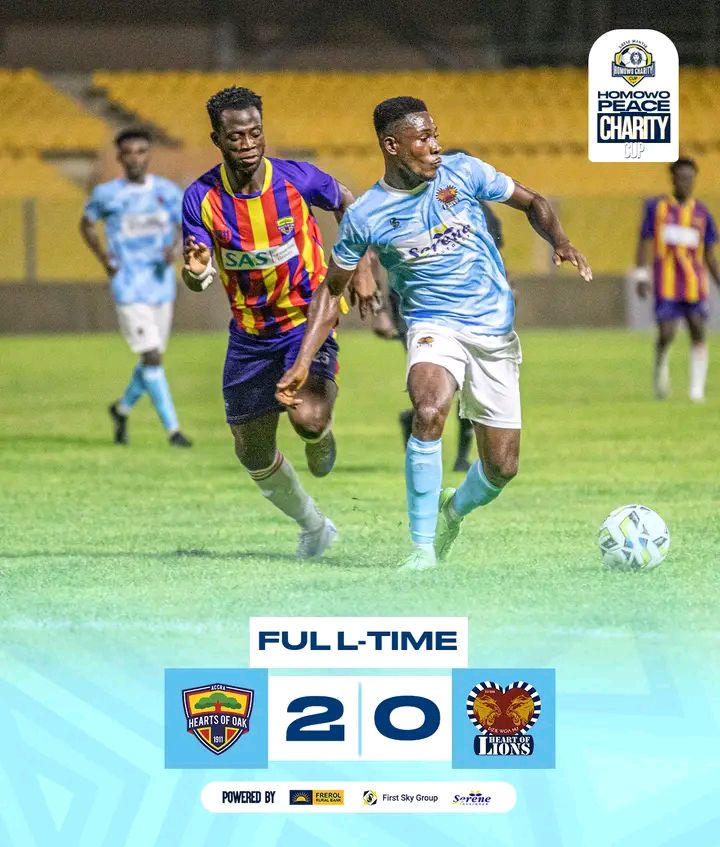 Hearts of Oak Clinch 2025 Homowo Peace Cup with Dominant 2-0 Win Over Heart of Lions