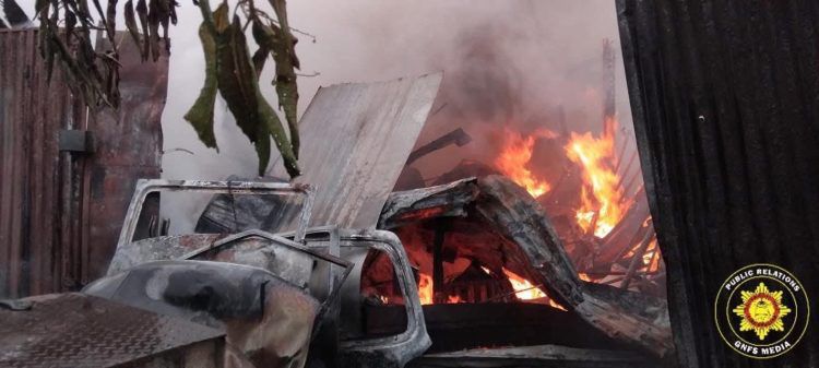 GNFS Investigates Koforidua Klu Town Fire That Destroyed Shops and Homes 2 GNFS investigates