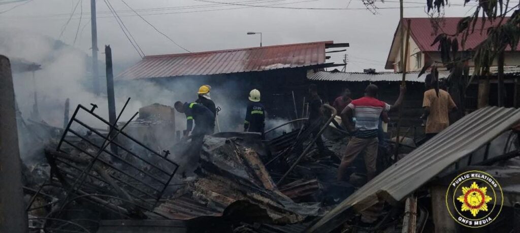 GNFS Investigates Koforidua Klu Town Fire That Destroyed Shops and Homes 3 GNFS investigates