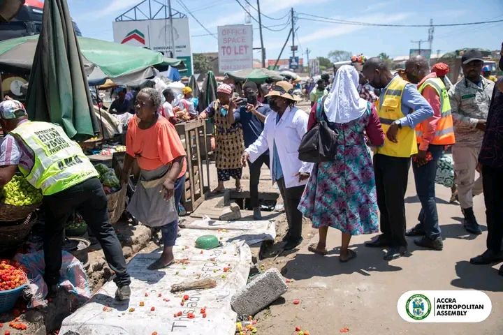 AMA Arrests 21 Traders At Agbogbloshie Market For Selling On Open Drains 2 AMA arrests 21 traders at Agbogbloshie Market for selling on open drains