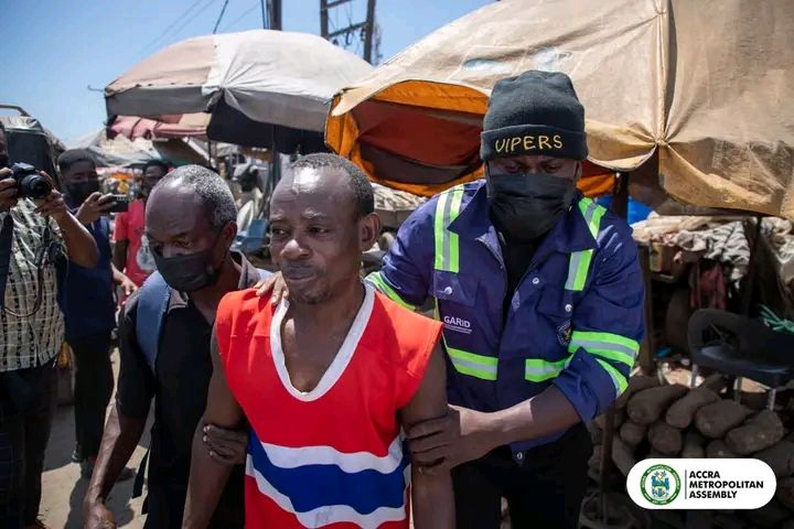 AMA Arrests 21 Traders At Agbogbloshie Market For Selling On Open Drains 5 Ama