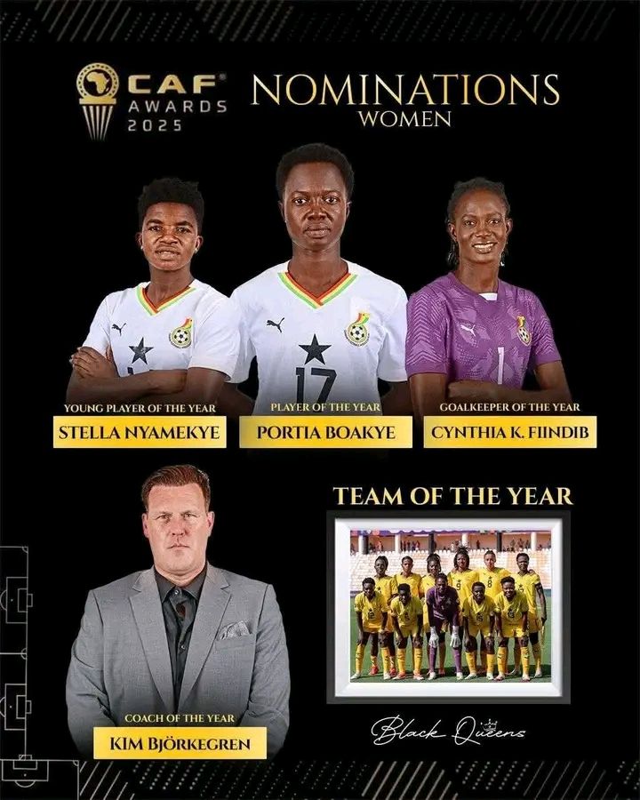 Black Queens Shine at 2025 CAF Awards After Inspiring WAFCON Bronze Finish