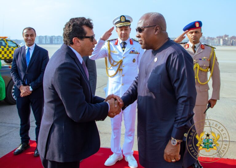 Mahama Arrives in Cairo for Grand Egyptian Museum Opening
