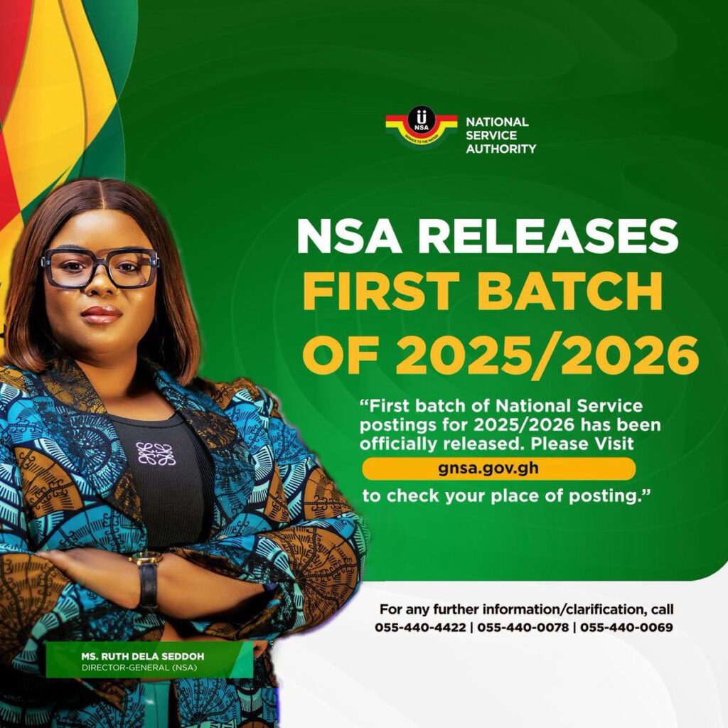 NSA Releases First Batch of 2025/2026 National Service Postings; 85,159 Graduates Deployed Nationwide