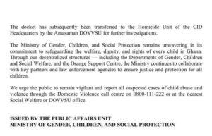 Gender Ministry Refers Case of Abused Teen Footballer to CID
