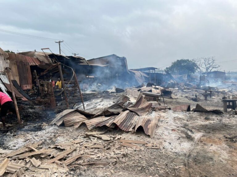 GNFS salvages GH¢35,000 worth of goods after storeroom fire at Mampong-Akuapem