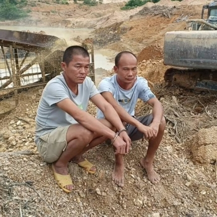 NAIMOS arrests two Chinese galamsey operators polluting River Subri in Bekwai