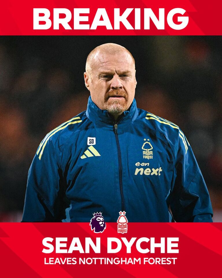 Nottingham Forest dismiss Sean Dyche after poor run