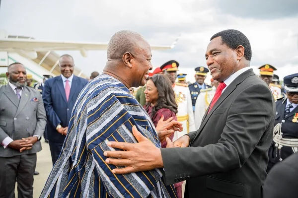 President John Mahama with President Hakainde Hichilema

