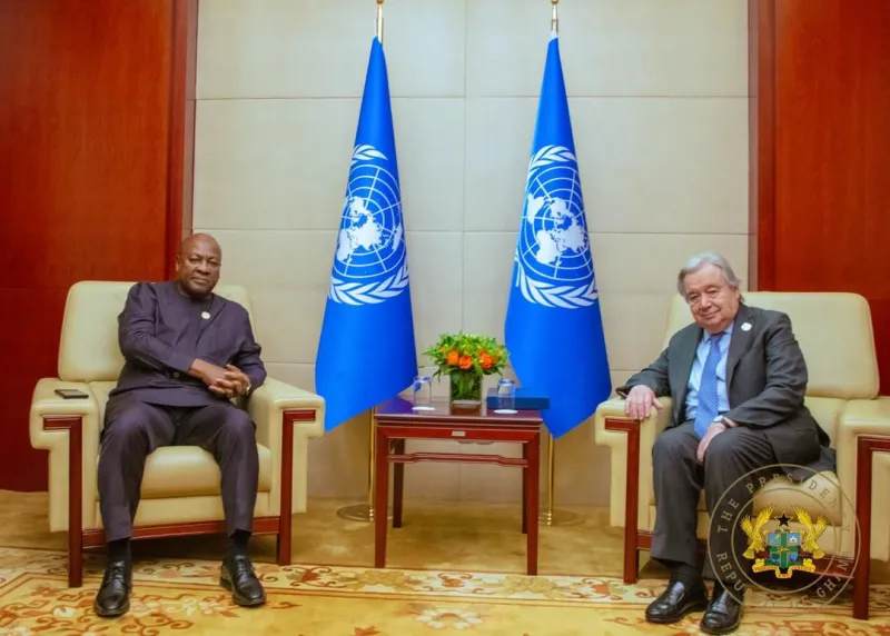 Mahama meets UN Chief, discusses African security and democracy 4 President Dramani Mahama with the United Nations Secretary General António Guterres