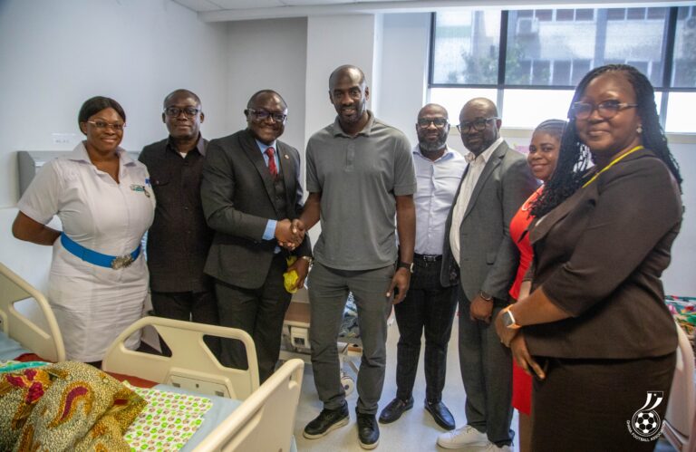 Otto Addo’s Black Stars crew makes generous donation to Greater Accra Regional Hospital