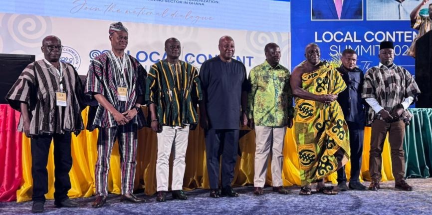 President Mahama urges Ghana to move beyond raw minerals and build industrial competitiveness 3 President Mahama at the Local Content Summit 2026 in Takoradi