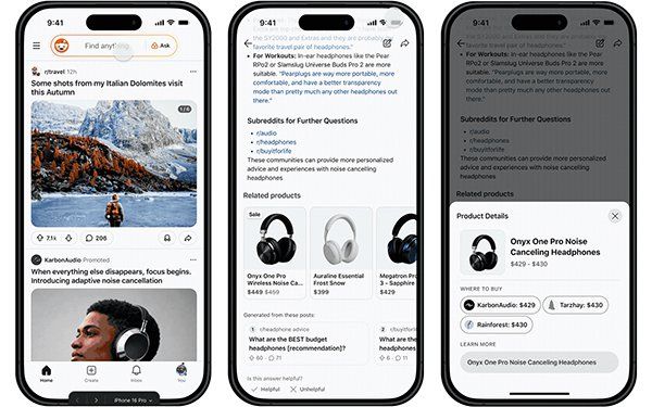 Reddit tests AI powered shopping search with interactive product results 4 reddit