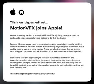 Apple acquires MotionVFX to strengthen video editing ecosystem and challenge Adobe 3