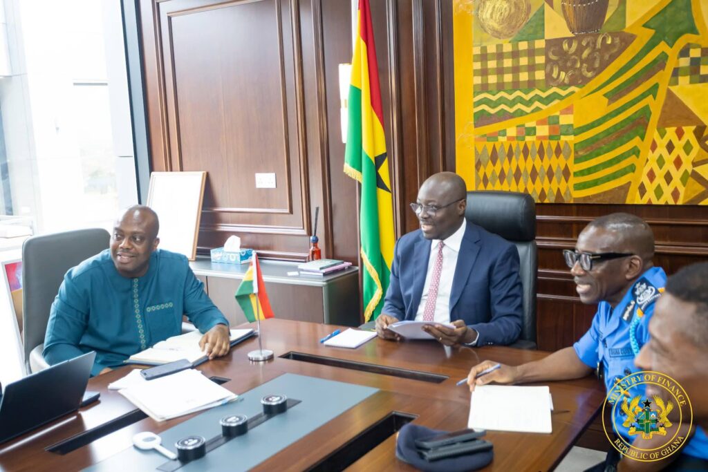 Minister for Finance, Dr. Cassiel Ato Forson, meeting with officials from the Customs Division of the Ghana Revenue Authority (GRA)