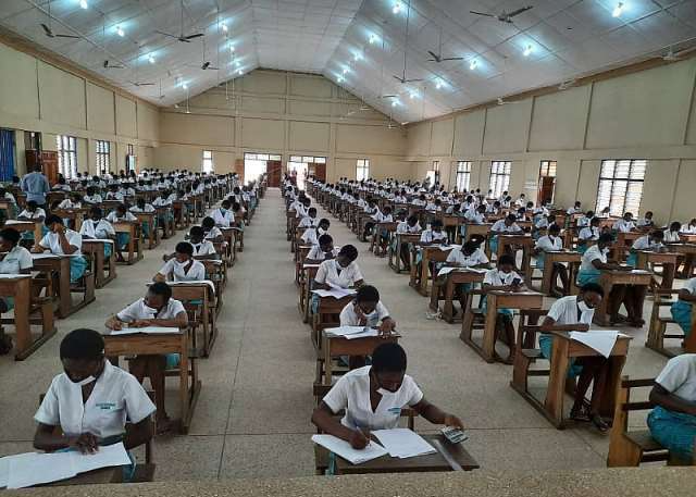 About 30,000 SHS graduates may get opportunity to re-sit WASSCE mathematics – Education Minister 4 Shs students writing WASSCE exams
